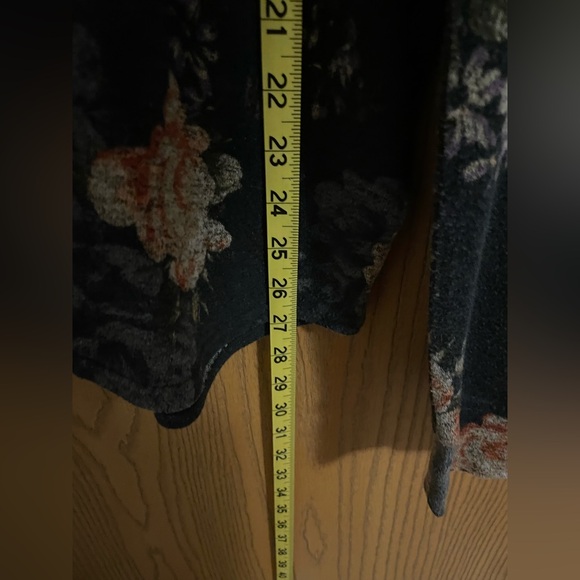 Maurices Navy Floral Hooded Top with Stripe Accents - Picture 7 of 7